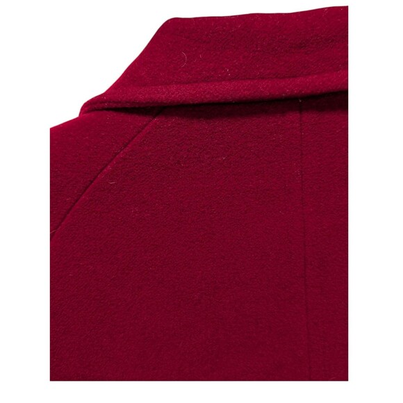 Vintage Red Lined Wool Blend Pea Coat Women's, Mackintosh New England, Size XL - Picture 8 of 13